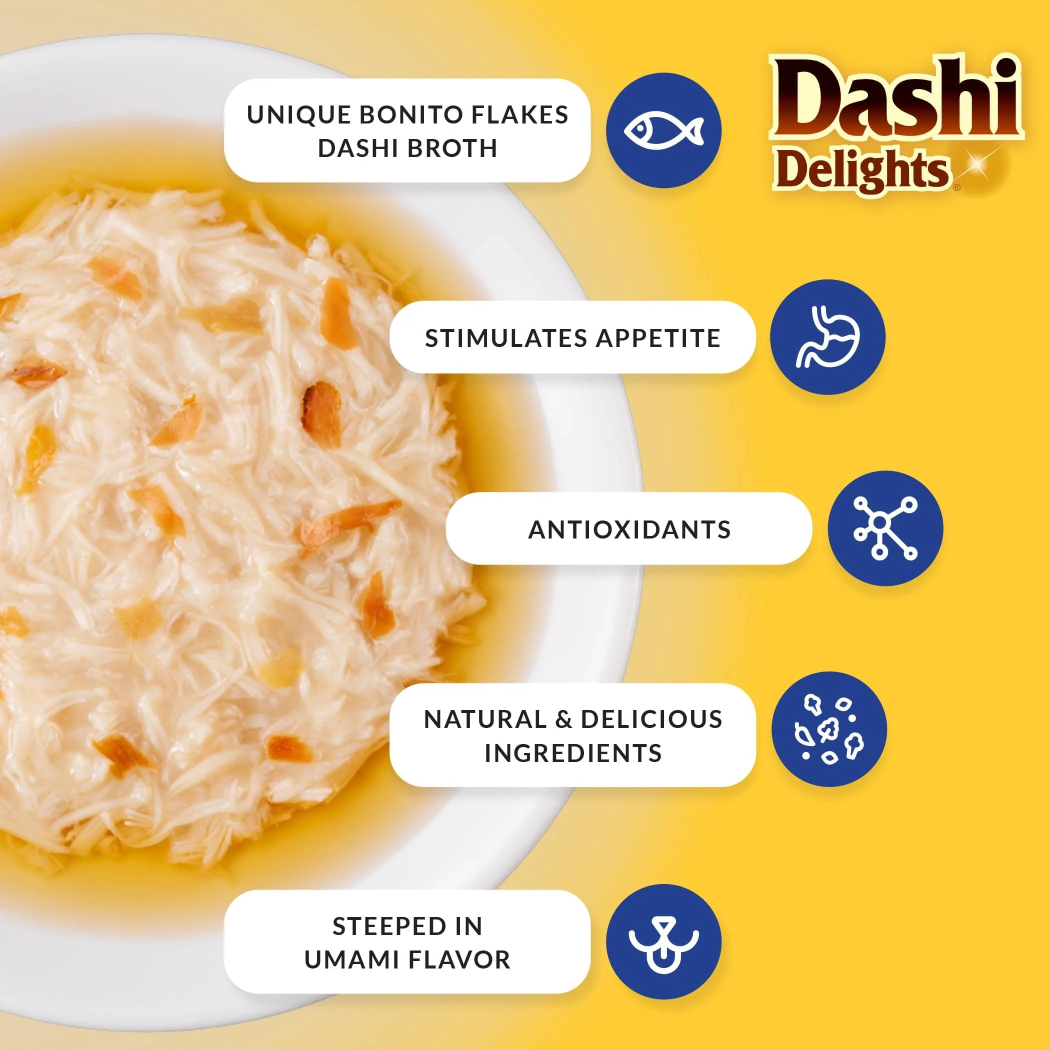 Inaba Dashi Delights Chicken and Tuna Bits in Broth Cat Food Topping - 2.5 Oz - Case of 6 - Image 2