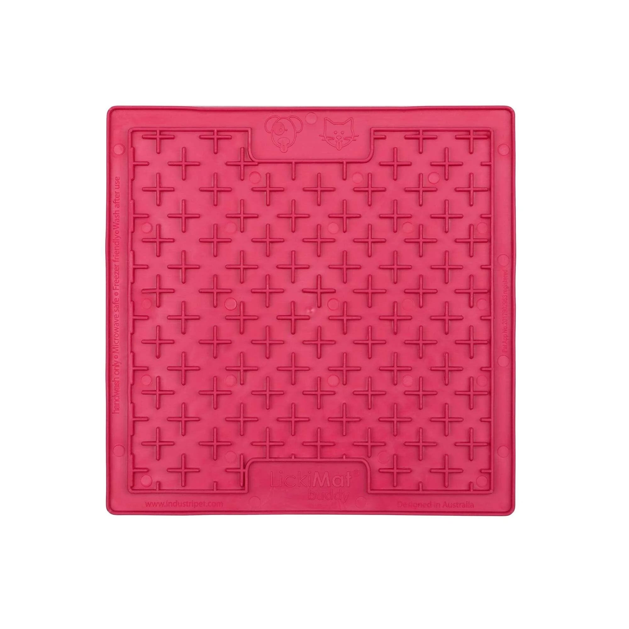 Innovative Pet Lickimat Classic Buddy Slow Feeding Mat for Cats - Pink - Image 2