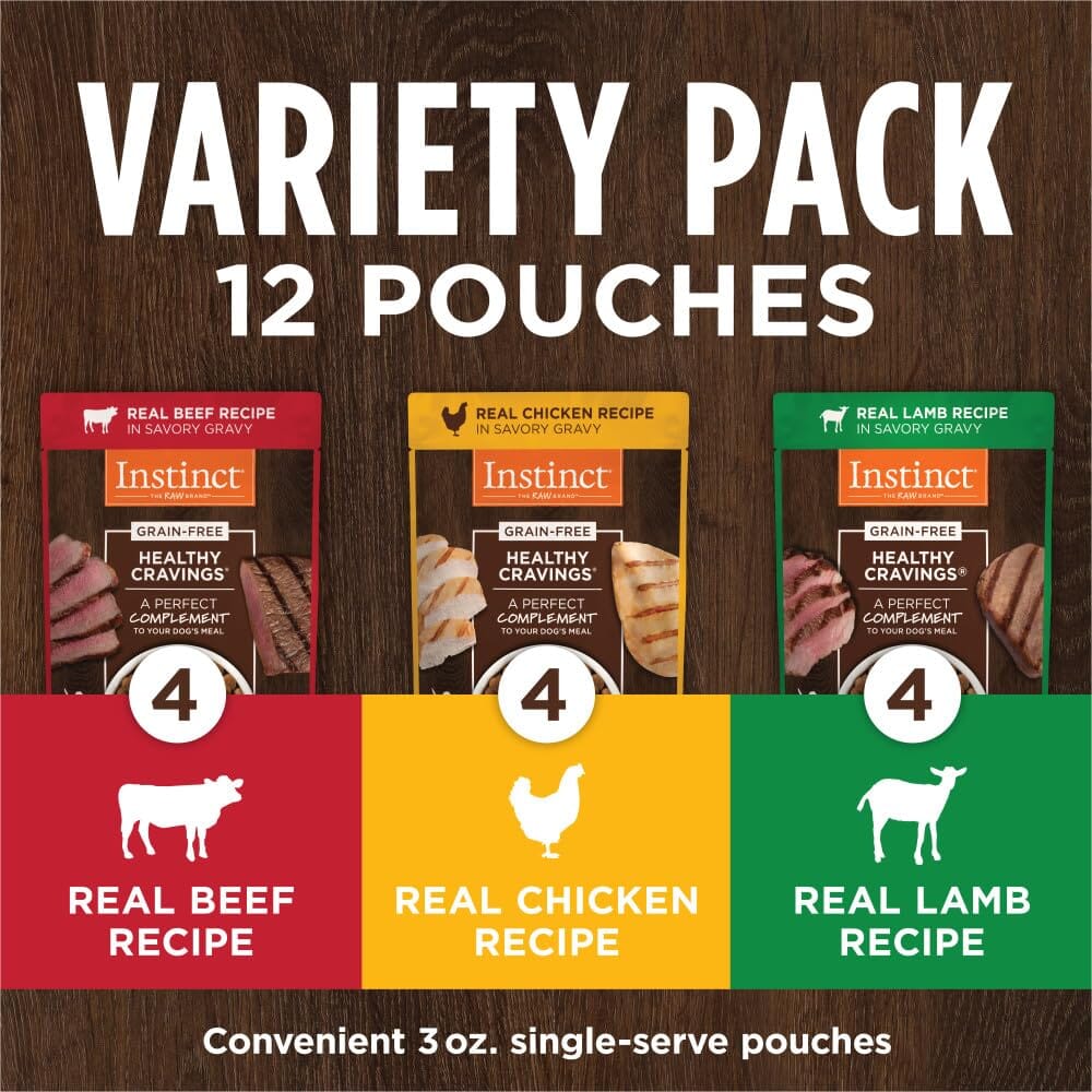 Instinct Grain-Free Healthy Cravings Dog Food Toppers - Variety Pack - 3 Oz - 12 Pack - Case of 2 - Image 3