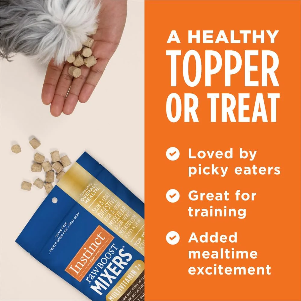 Instinct Raw Boost Mixers Grain-Free Multi-Vitamin Adult 7+ Freeze-Dried Dog Food Toppers - 5.5 Oz - Image 6