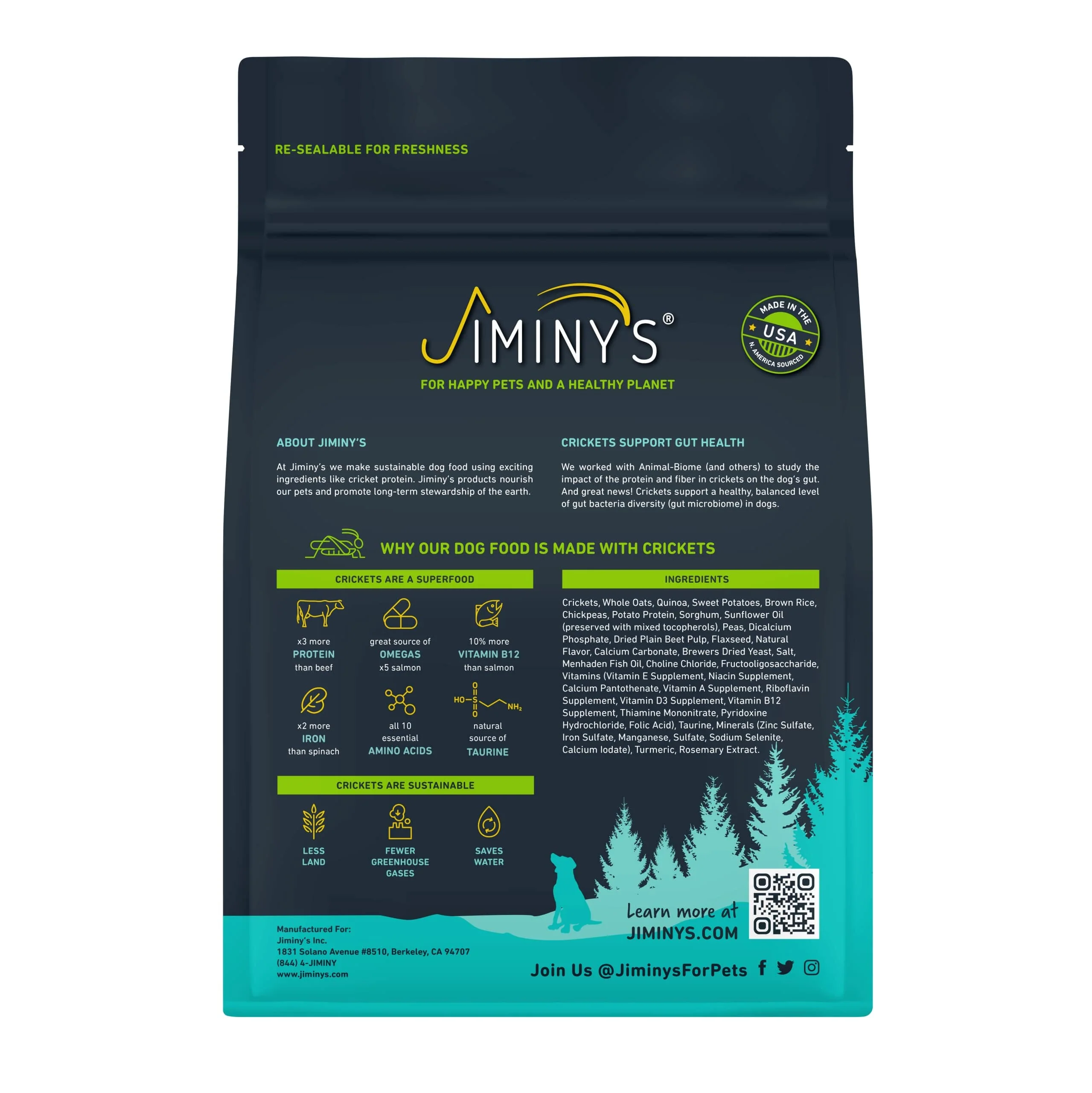 Jiminy's Cricket Crave with Oats Quinoa and Sweet Potato Adult Dry Dog Food - 3.5 Lbs - Image 3