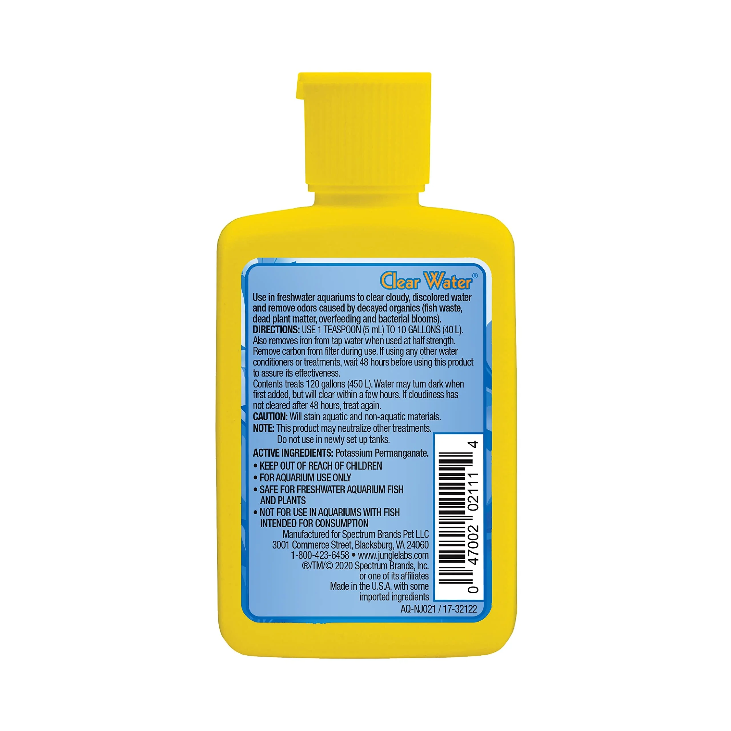 Jungle Labs Clear Water Liquid Aquarium Conditioner - 2 Oz - Image 2