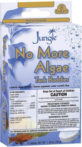 Jungle Labs Tank Buddies No More Algae Remover Tablets - 8 Tablets