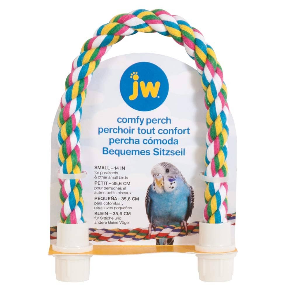 JW Pet Booda Comfy Perch with Flexible Rope Bird Cage Accessory - Multi-Colored - Image 2