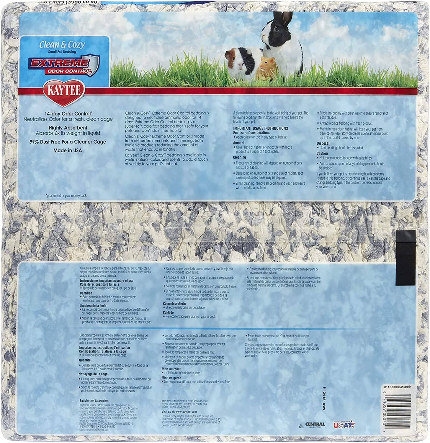 Kaytee Clean & Cozy Extreme Odor Bedding - 65 l - Image 2