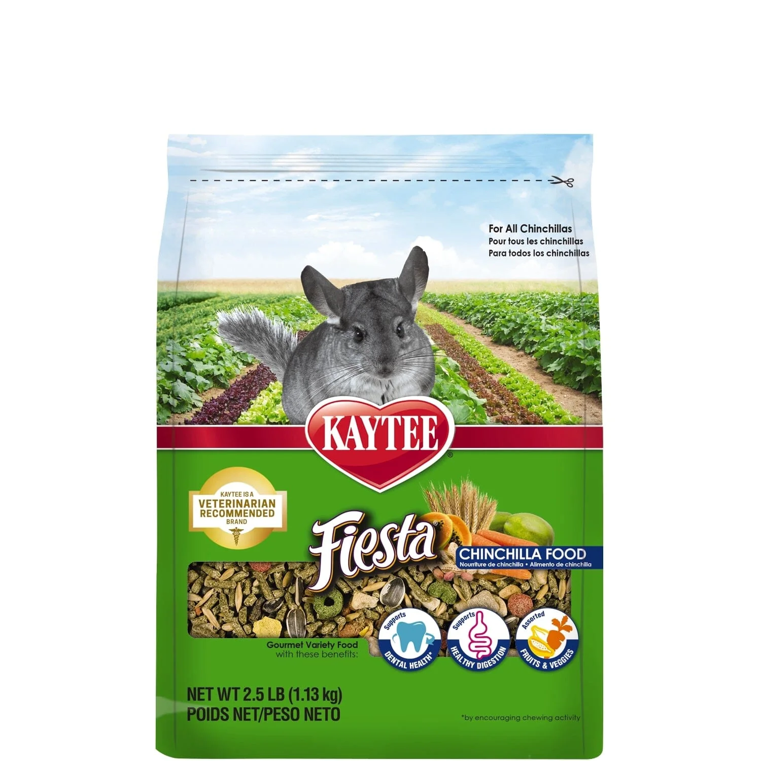Kaytee Fiesta Chinchilla Food - 2.5 lb Bag