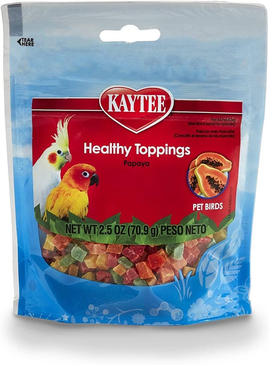Kaytee Healthy Toppings Papaya Bits for All Pet Birds - 2.5 Oz