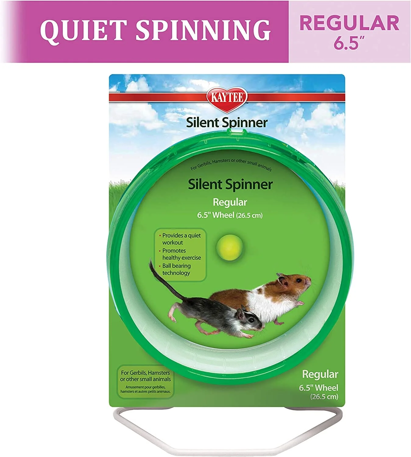 Kaytee Silent Spinner Wheel Clear - 6.5 in - Image 2
