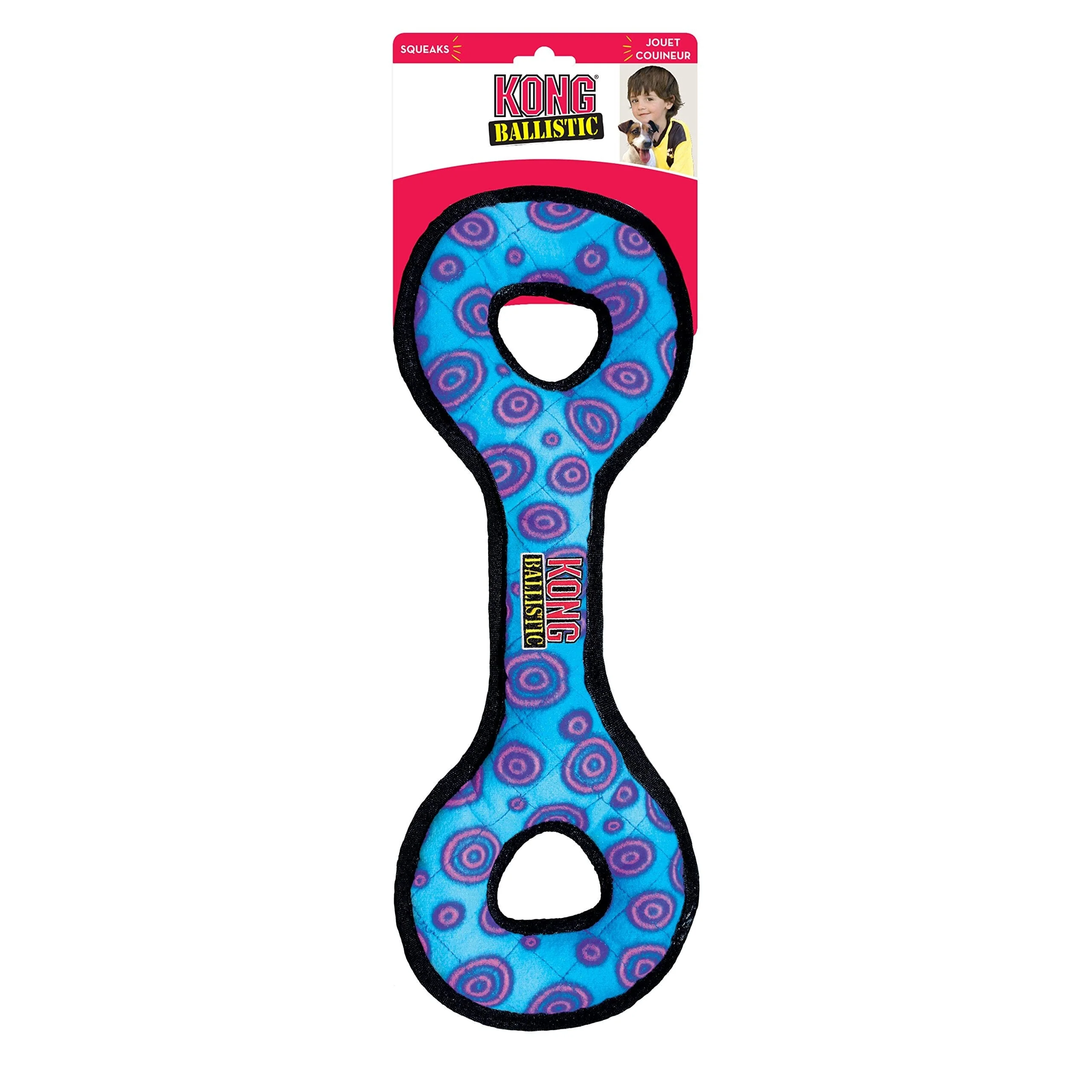 Kong Ballistic Dual-looped Tugging Nylon Dog Toy - Assorted - Large
