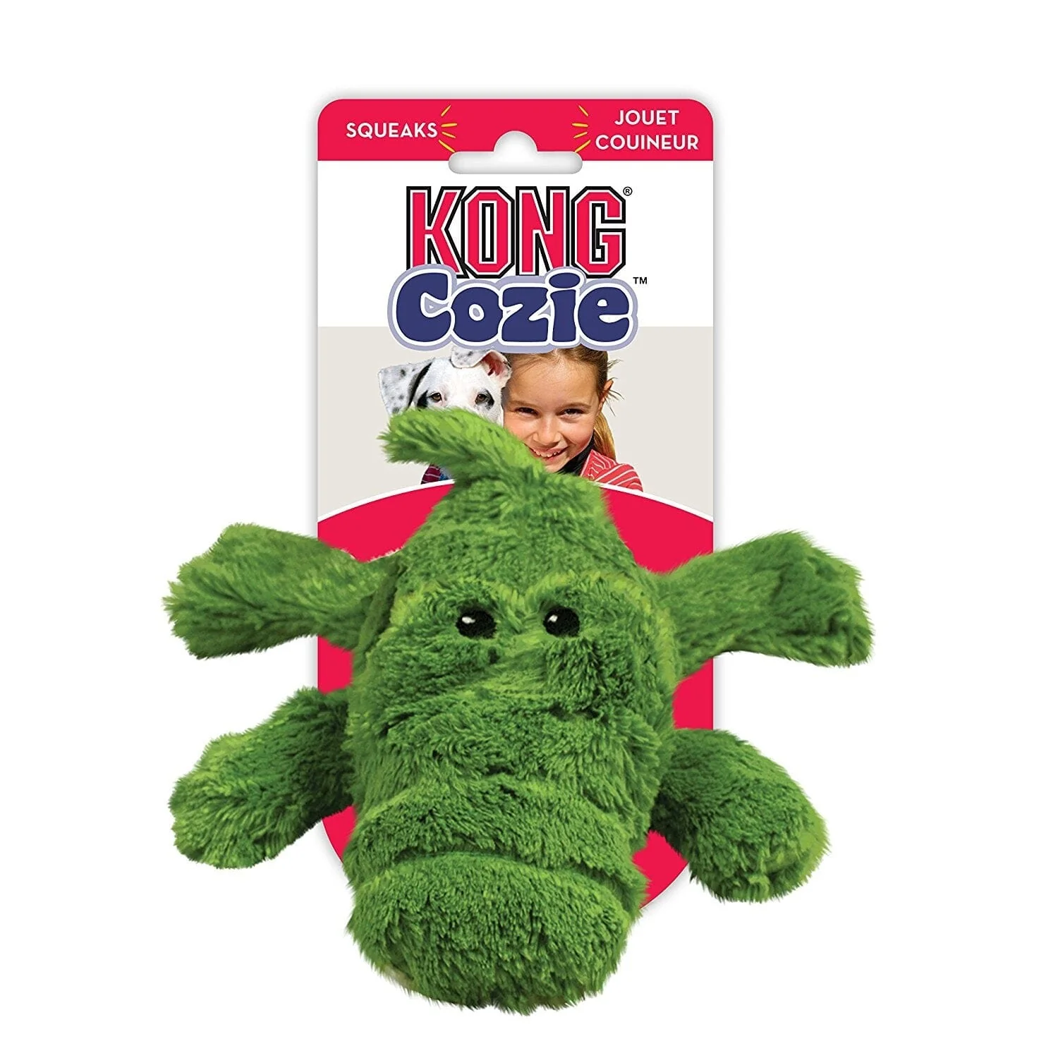 Kong Cozie Ali the Alligator Squeak and Plush Dog Toy - Small