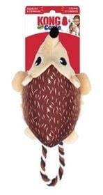 Kong Cozie Tuggz Hedgehog Crinkle and Squeak with Rope and Plush Dog Toy - Small/Medium