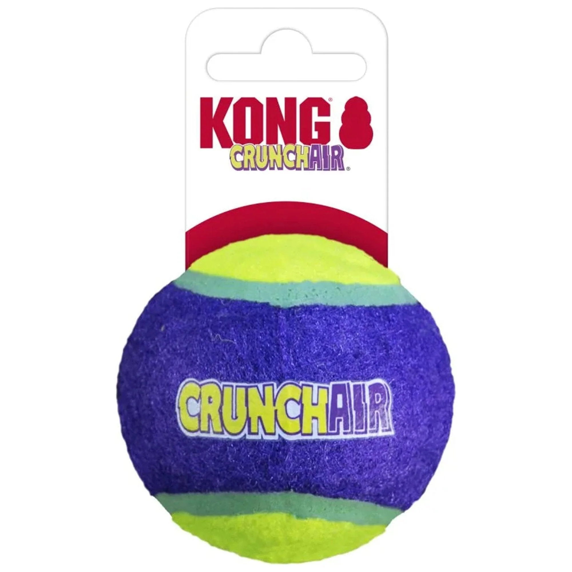 Kong CrunchAir Crunchy-Sound Making Fetch Tennis Ball Dog Toy - Medium - 3 Pack