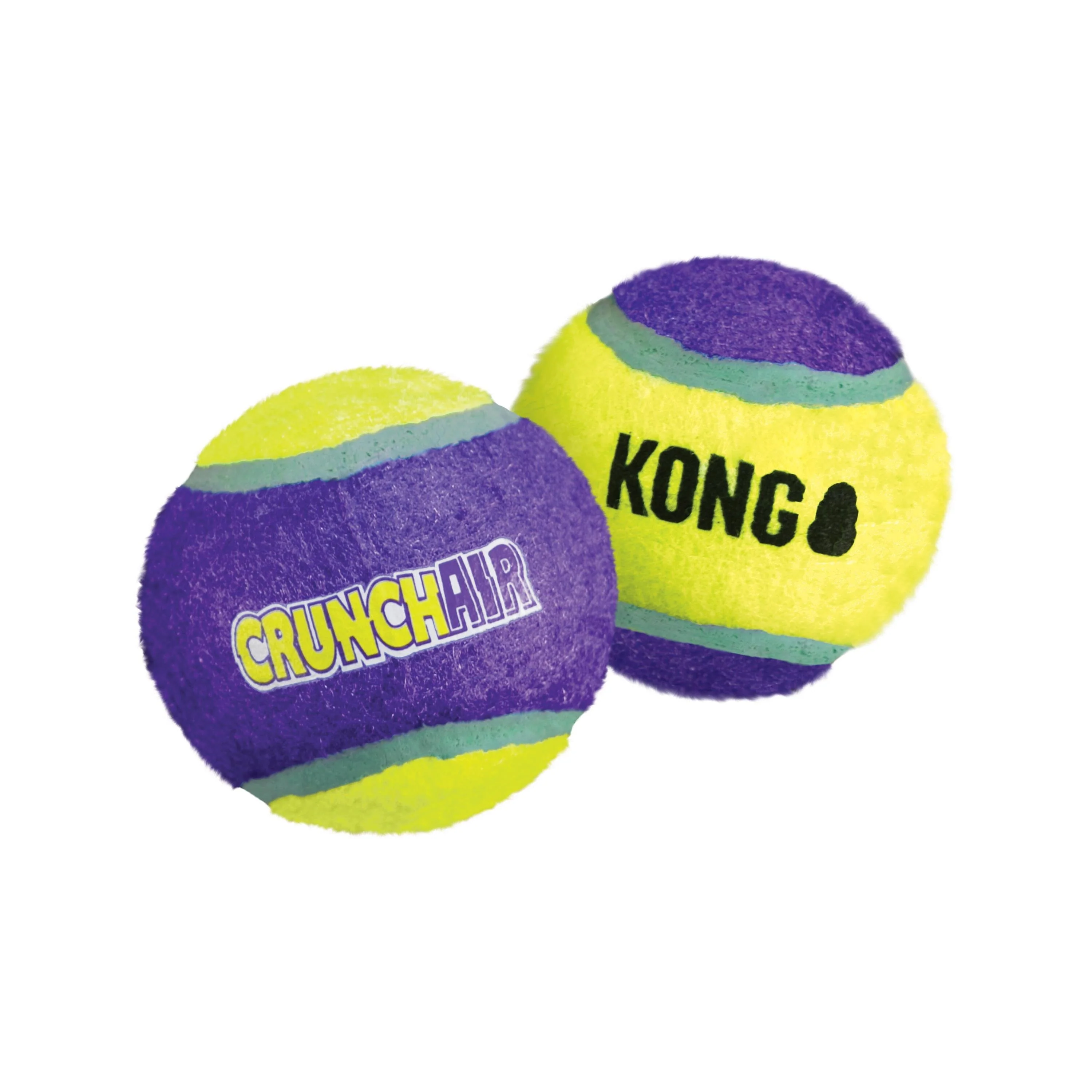 Kong CrunchAir Crunchy-Sound Making Fetch Tennis Ball Dog Toy - Medium - 3 Pack - Image 2