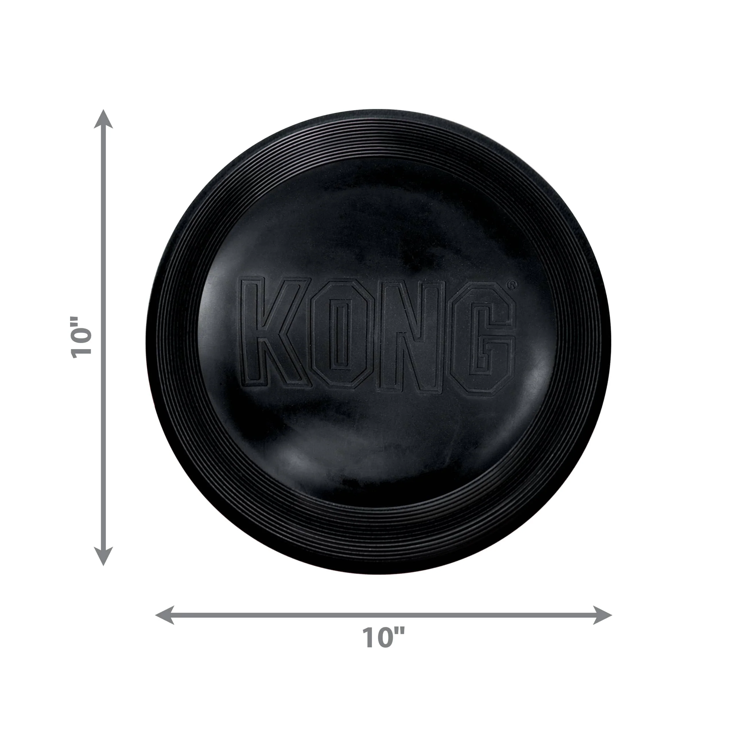 Kong Extreme Flyer Soft Flying Disc for Fetch Toughest Natural Rubber Dog Toy - Black - 12 In - Image 3