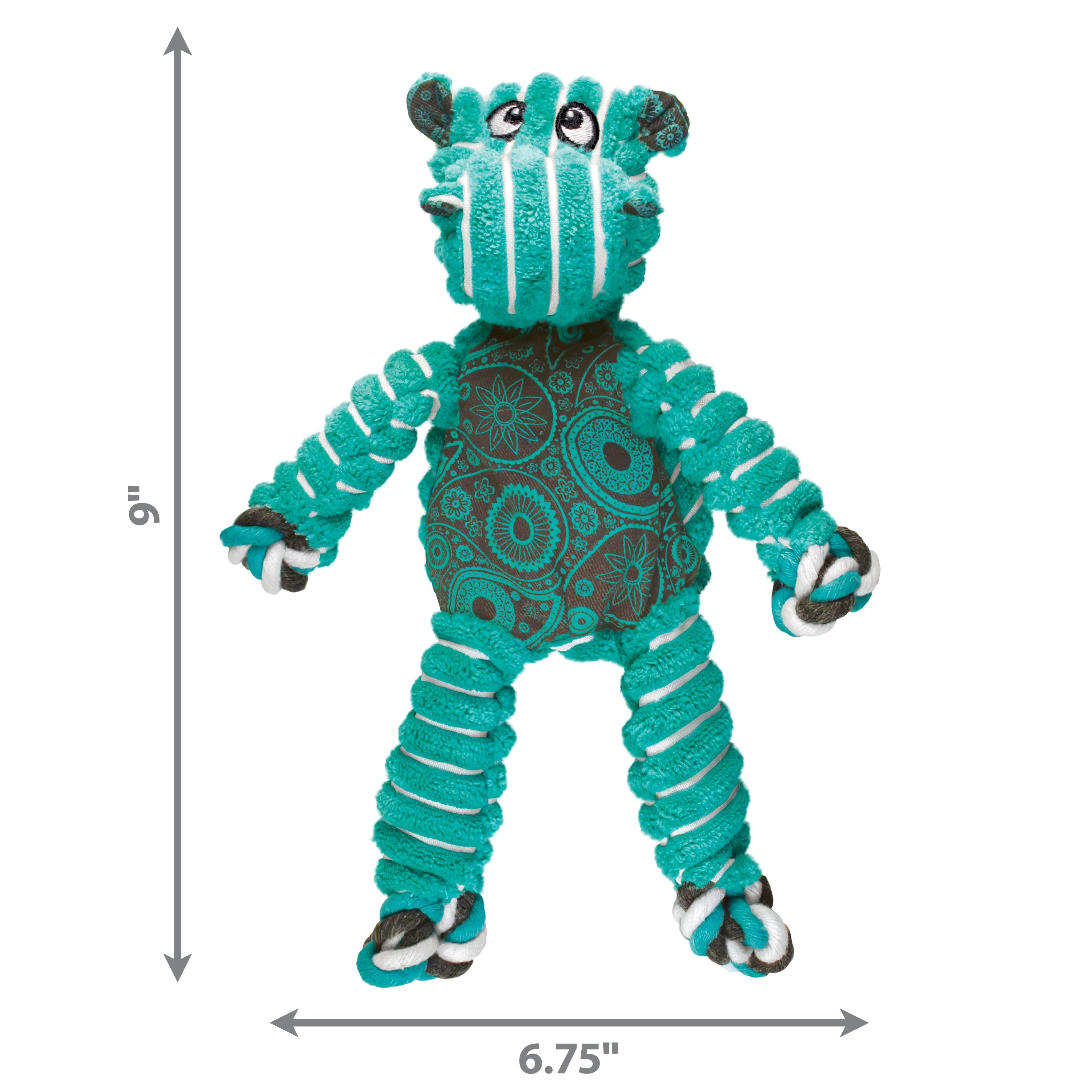 Kong Floppy Knotz Hippo Internal Knotted Rope and Squeak Dog Toy - Medium/Large - Image 3
