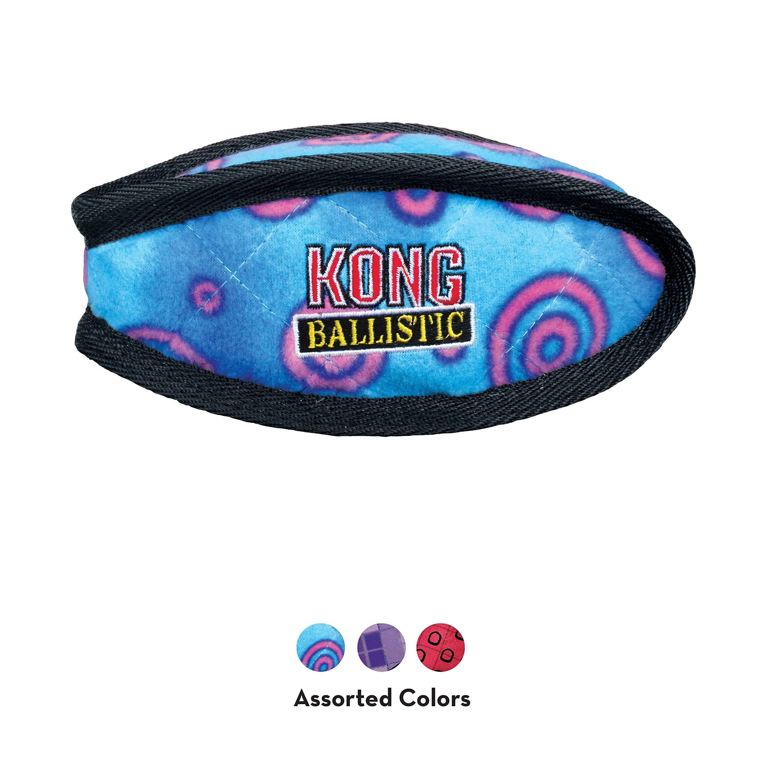 Kong Football Ballistic Nylon and Plush Squeak and Floating Dog Toy - Large - Image 4