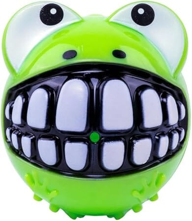 Kong Grinz Frog Bounce and Squeak and Fetch Rubber Dog Toy - Image 2