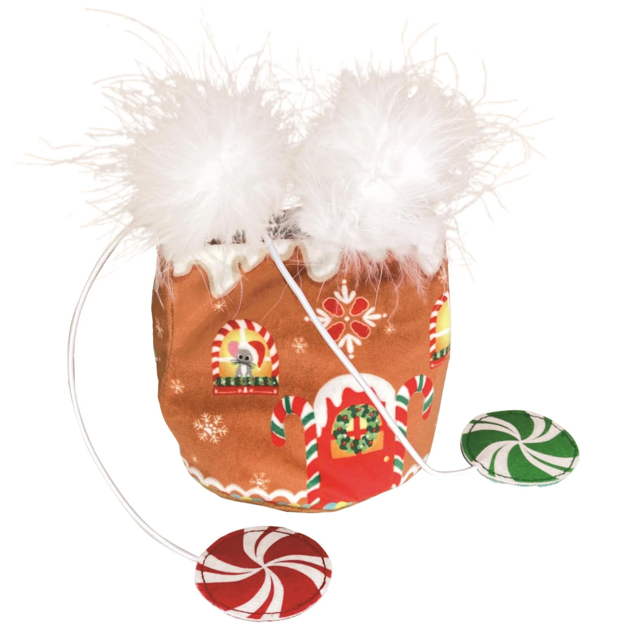 Kong Holiday Puzzlements Gingerbread Hideaway Cat Toy