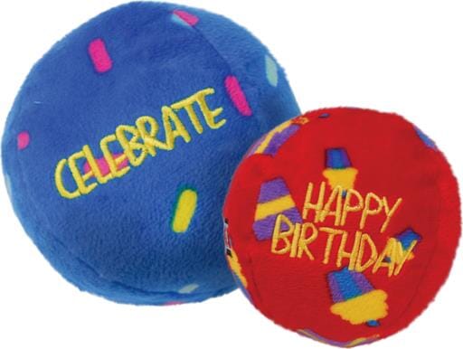 Kong Occassions Birthday Balls Dog Toy - Red - Medium