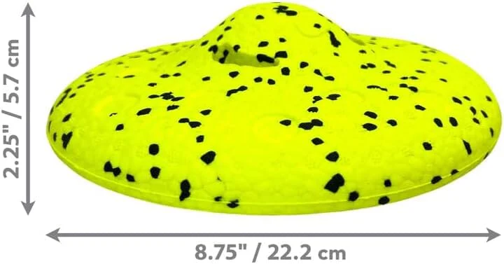 Kong Reflex Glide Flyer Durable TPU Foam Frisbee Fetch and Floating Dog Toy - Yellow - Image 3