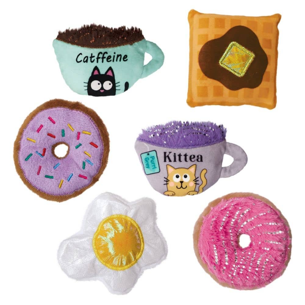 Kong Scrattlez Café Edition Rattle Soundmaking Cat Toy Display - 12 Piece