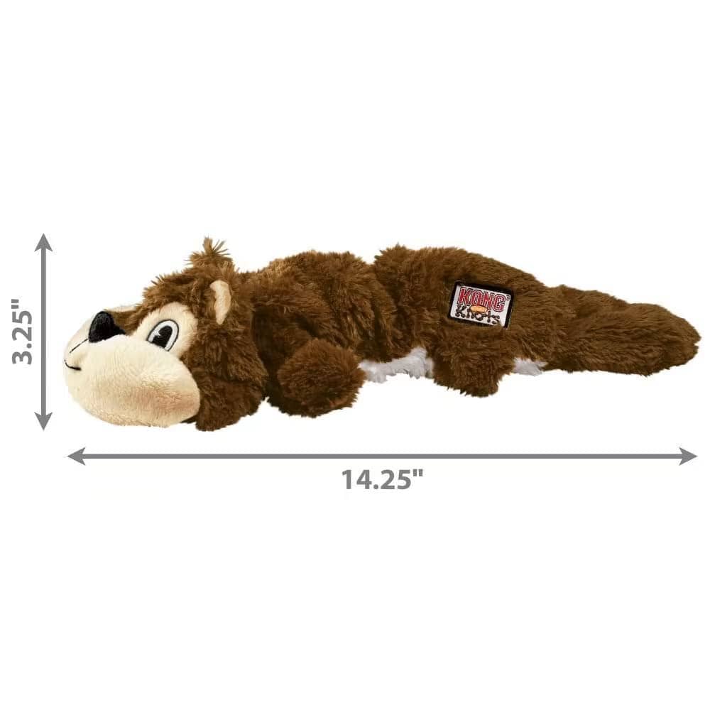 Kong Scrunch Knots Squirrel Squeak and Plush Dog Toy - Medium and Large - Image 3