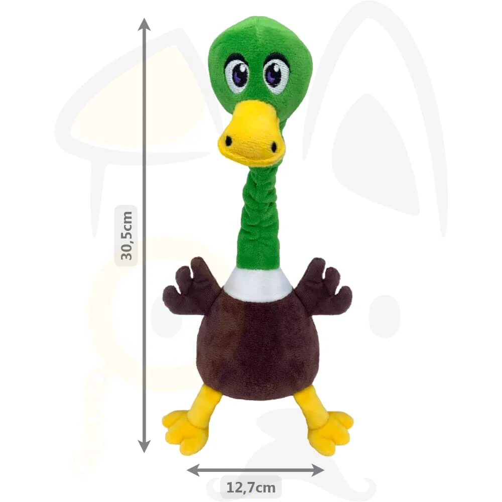 Kong Shakers Bobz Mallard Flexible Squeak and Plush Dog Toy - Medium - Image 2