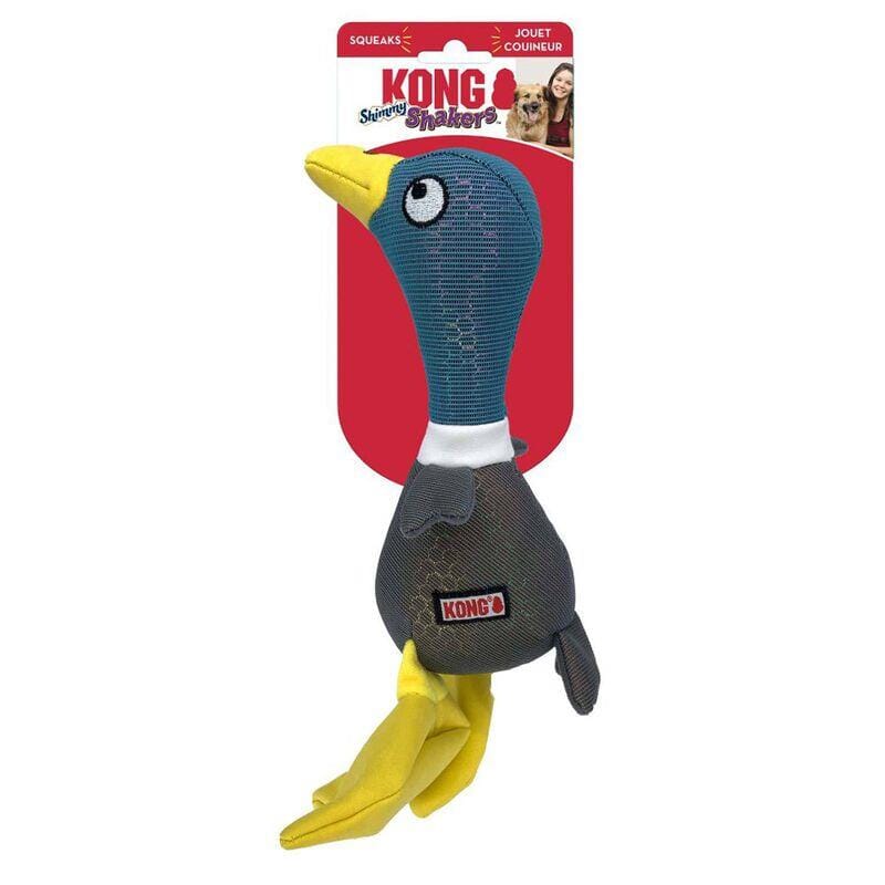 Kong Shakers Shimmy Mallard Squeak and Plush Nylon Dog Toy - Medium