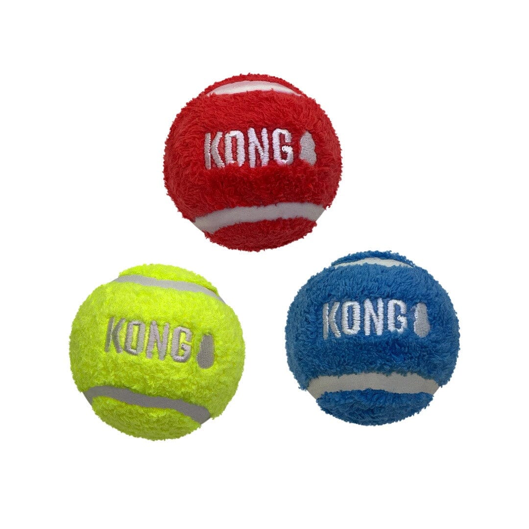 Kong Sport Softies Ball Non-Squeak Sherpa Fleece Covered Tennis Balls Fetch Dog Toys - Image 6