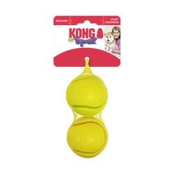 Kong Squeezz Tennis Balls Fetch and Squeak Rubber Dog Toys - Assorted - Medium