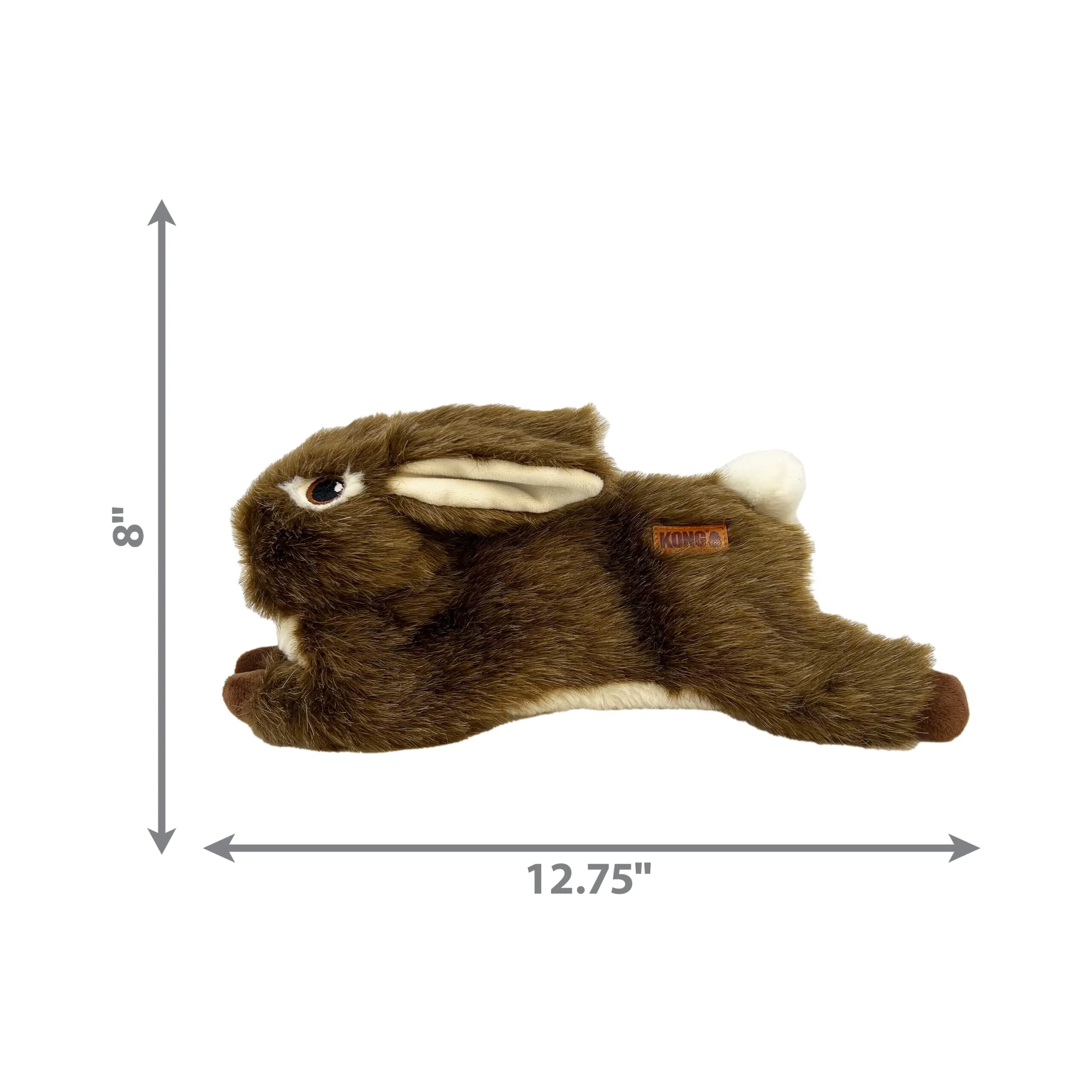Kong Wild Rabbit Low-Stuffing Squeak and Soft Plush Dog Toy - Medium - Image 2