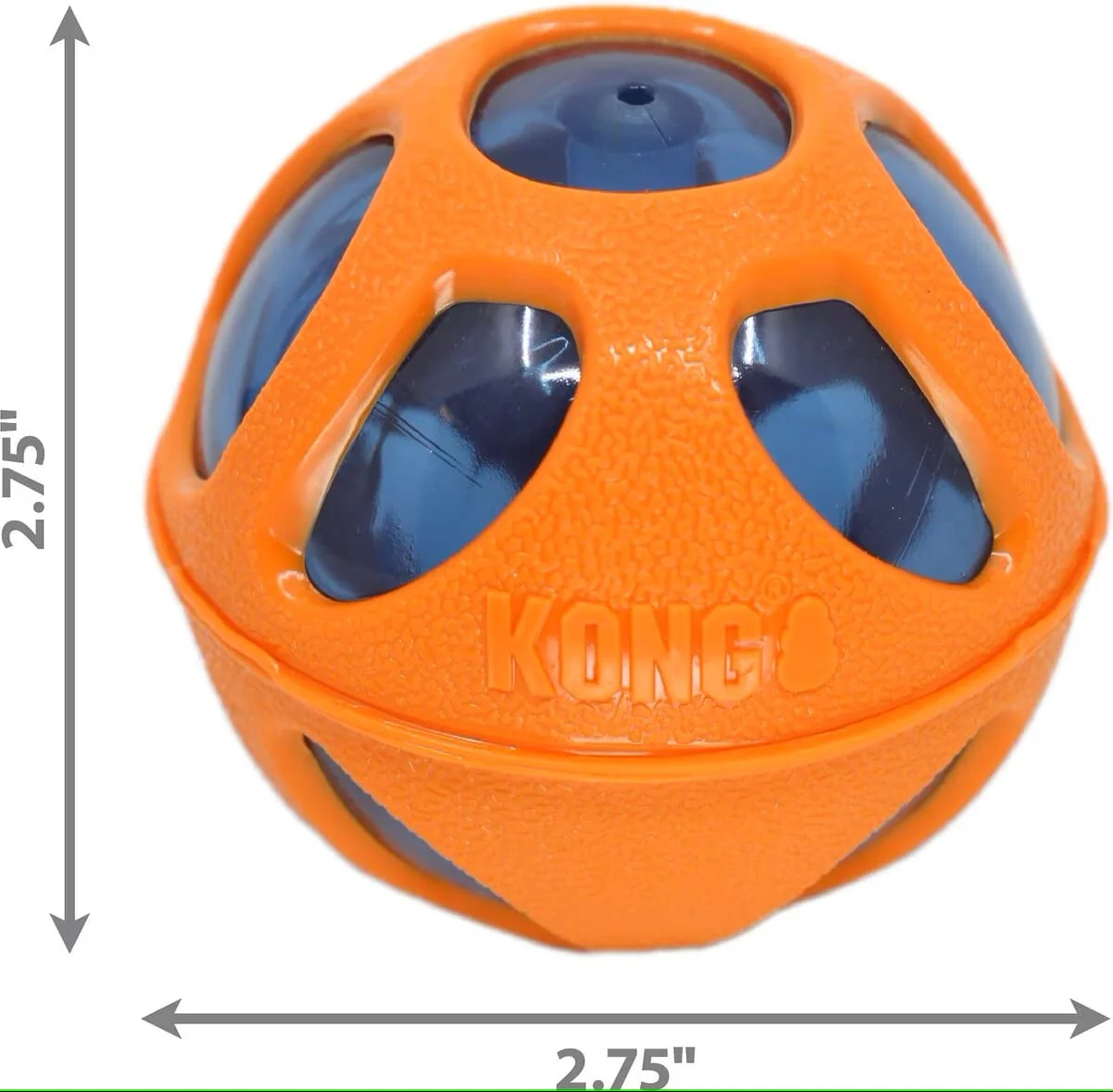 Kong Wrapz Ball Squeak and Fetch Rubber Dog Toy - Small - Image 2