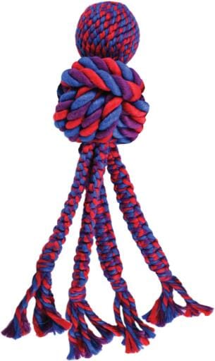 Kong Wubba Weaves Squeak and Fetch Rope Dog Toy - Large