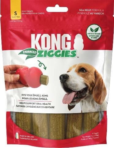 Kong Ziggies Enhanced Plant-Based Teeth Cleaning Dental Dog Sticks Treats