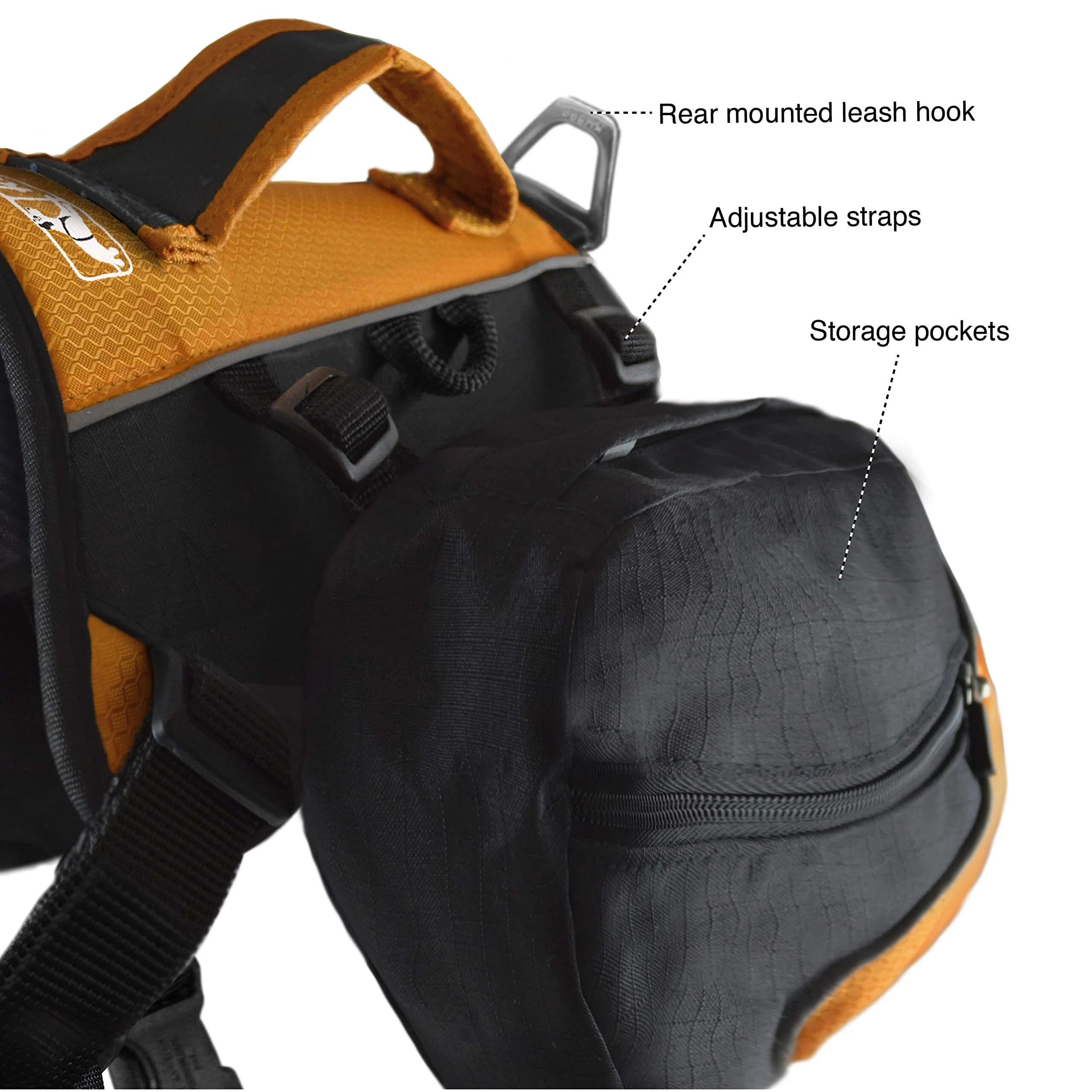 Kurgo Baxter Hiking Reflective Dog Backpack and Harness - Image 3