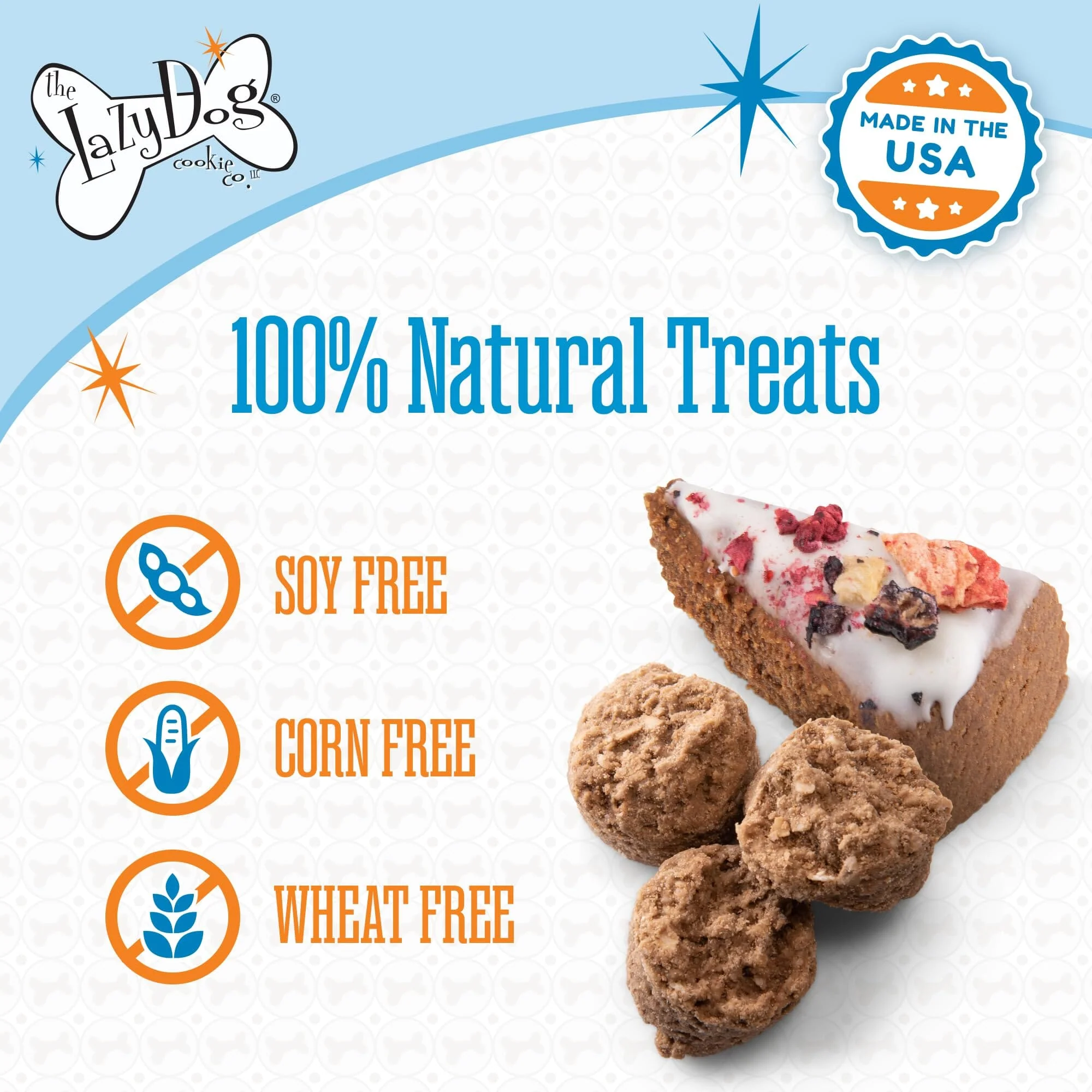 Lazy Dog Happy Birthday Cake Pup-Pie Charming Boy Soft Baked Dog Treat Slices - 5 Oz - Image 4
