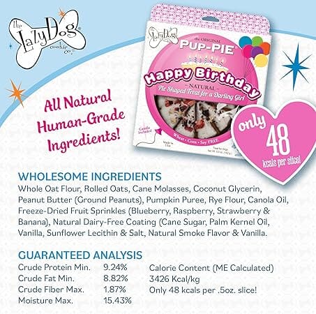 Lazy Dog Original Pup-Pie Happy Birthday Special Dog Pre-Sliced Baked Dog Biscuit Treats - 5 Oz - Image 6