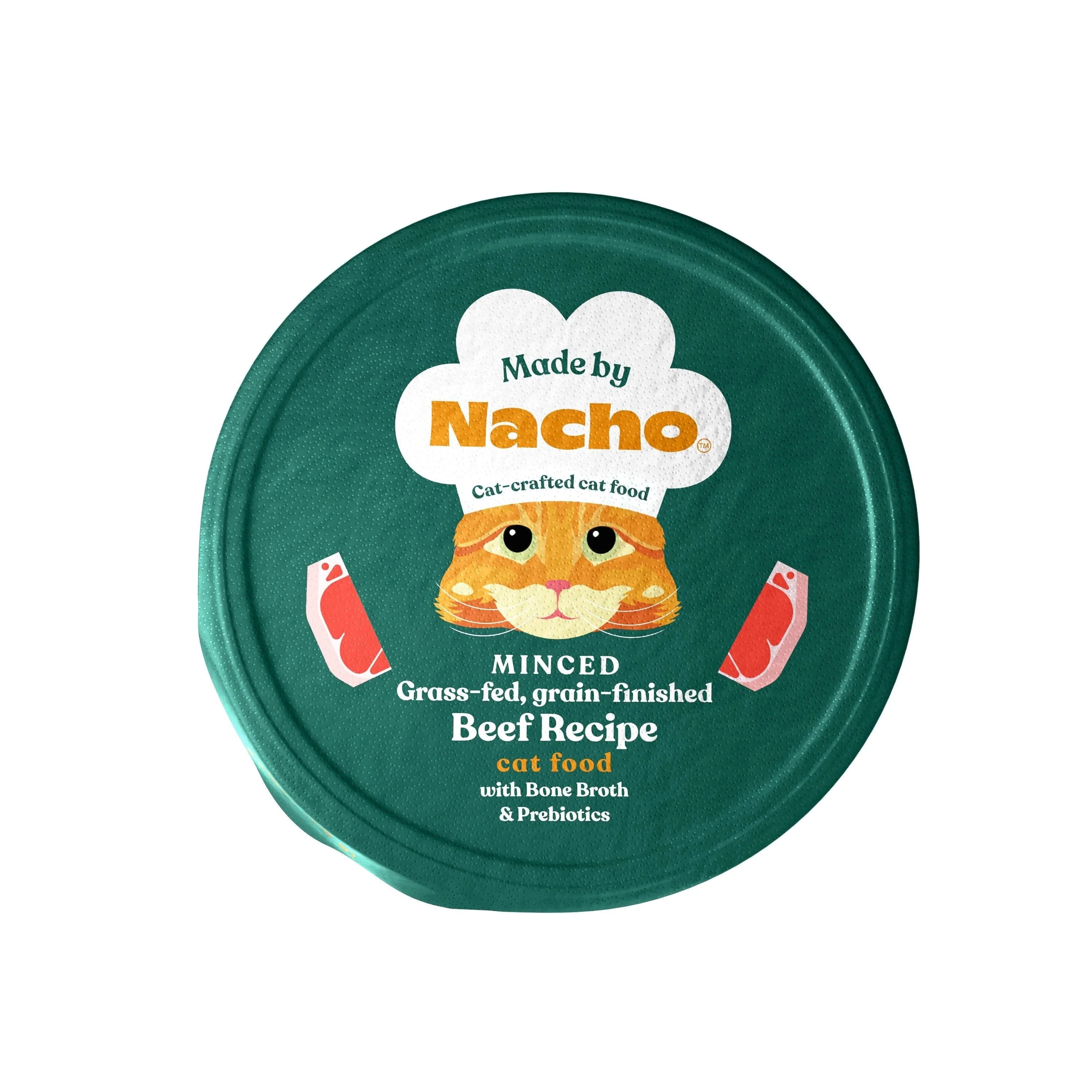 Made by Nacho Beef Bone Broth with Prebiotics Wet Cat Food Tray - 2.5 Oz - Case of 10
