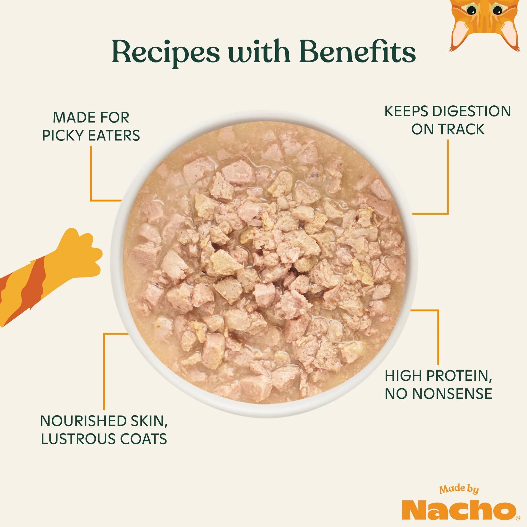 Made by Nacho Beef Bone Broth with Prebiotics Wet Cat Food Tray - 2.5 Oz - Case of 10 - Image 3