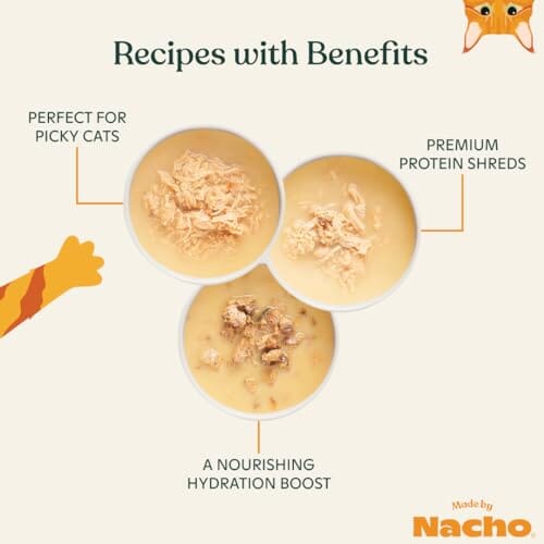 Made by Nacho Chicken Turkey Tuna and Cod Bone Broth Cat Food Topper - Variety Pack - 2.5 Oz - 12 Pack - Case of 2 - Image 3