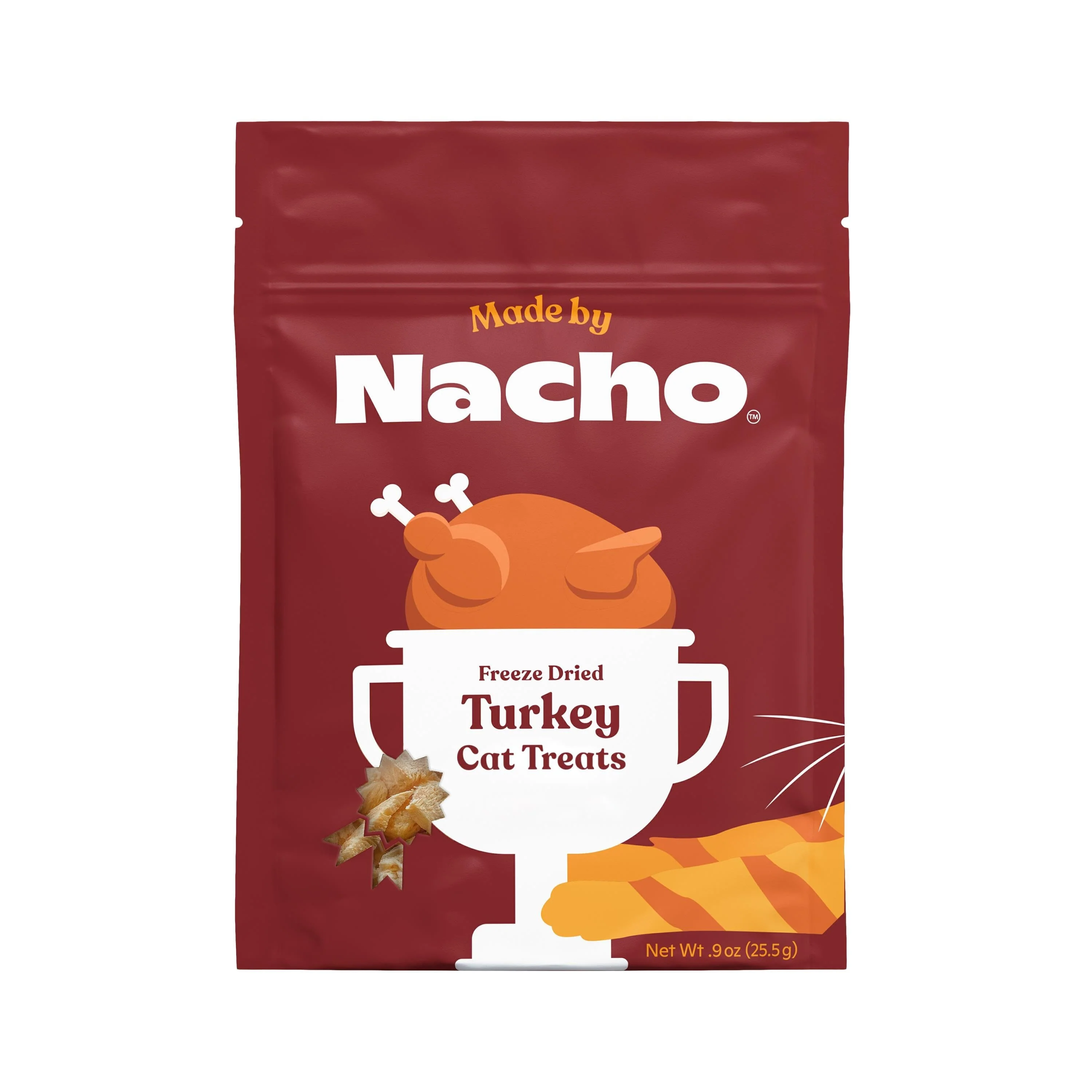 Made by Nacho Freeze-Dried Turkey Cat Treats - .9 Oz - Case of 12