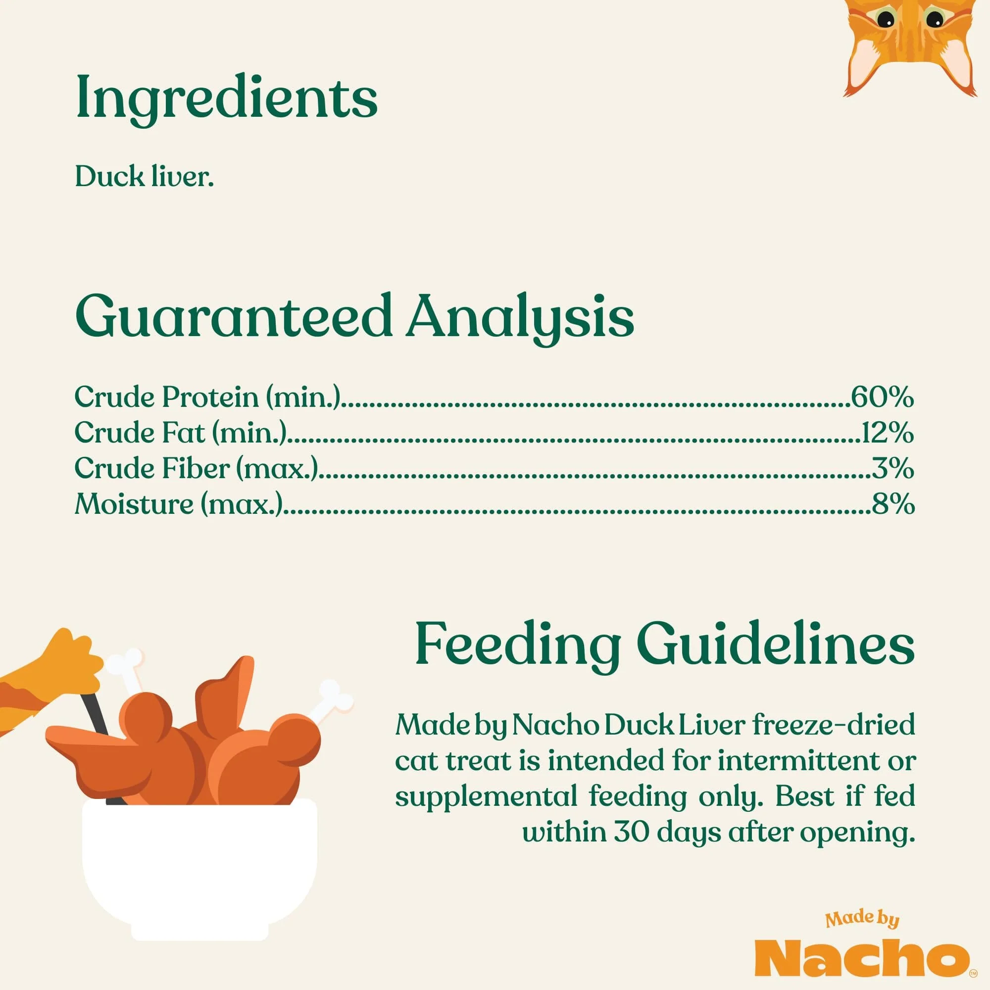 Made by Nacho Freeze-Dried Turkey Cat Treats - .9 Oz - Case of 12 - Image 5