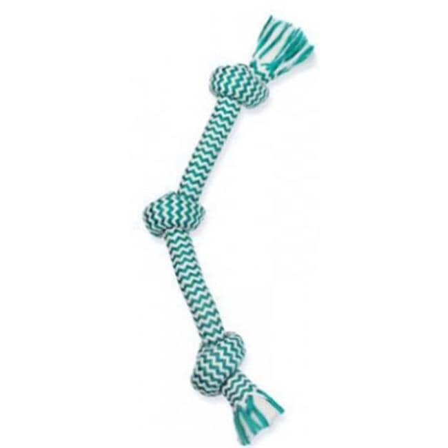 Mammoth Pet Products 3-Knotted Extra Fresh Dental Floss Mint Scent Rope Tug Dog Toy - Image 3