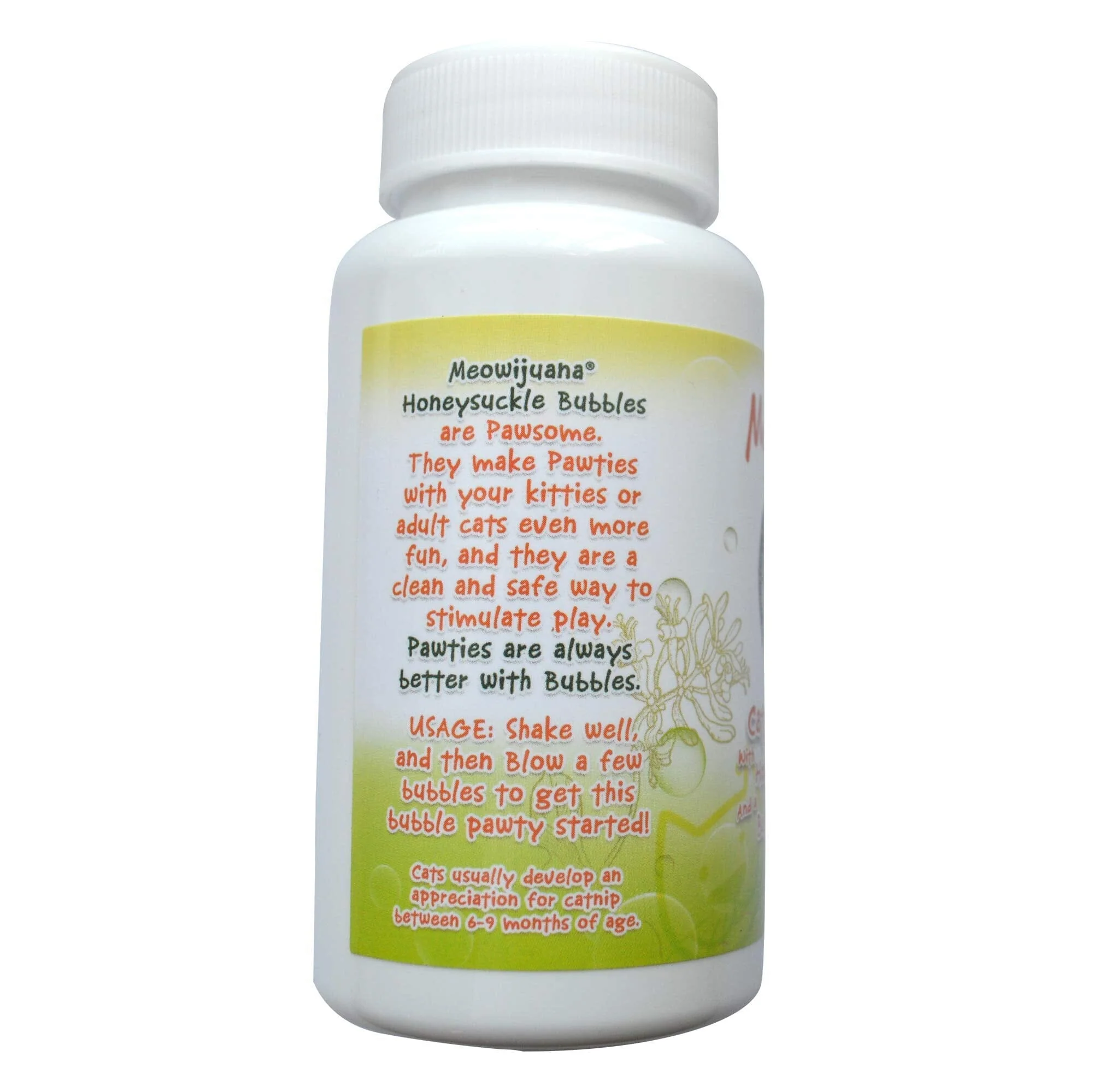 Meowijuana Catnip Honeysuckle Bubbles - 5 Oz - Image 3