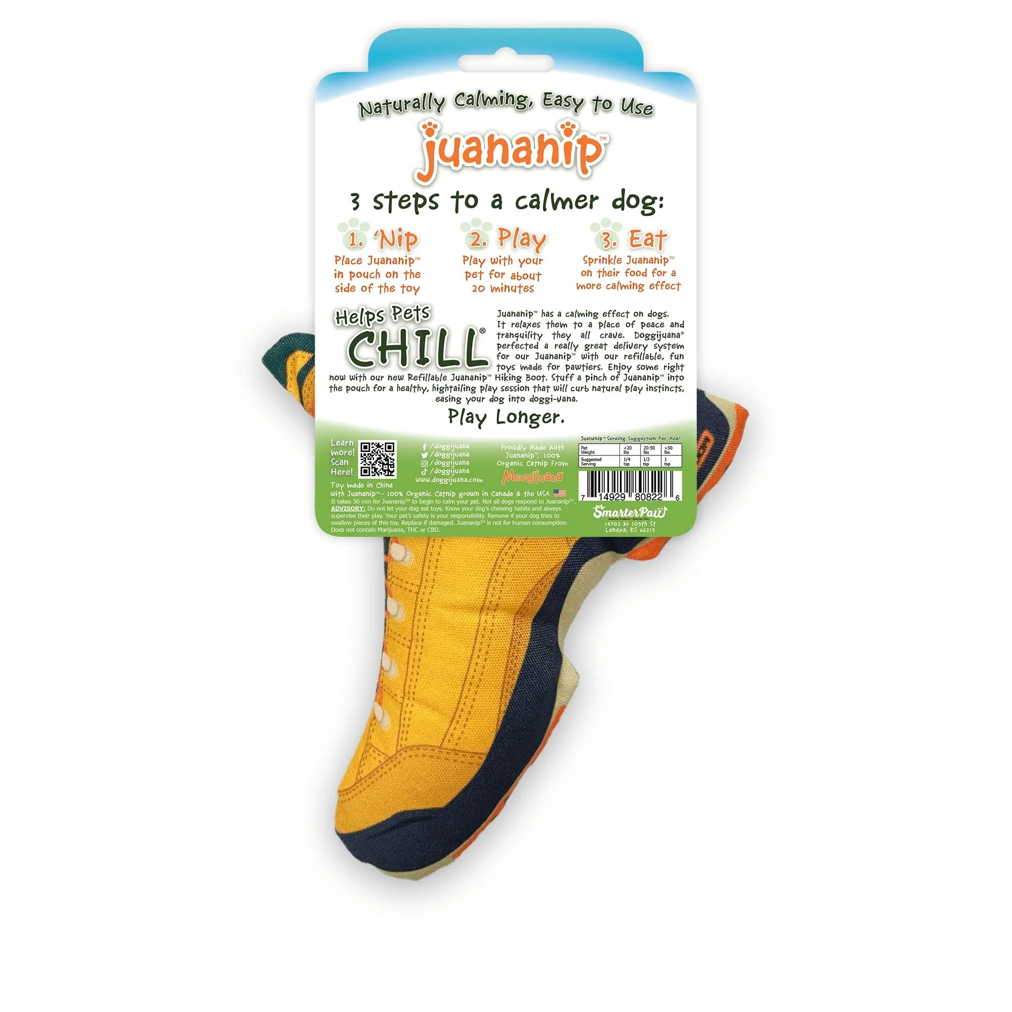 Meowijuana Doggijuana Get Outside Hiking Boot Refillable Juananip Dog Toy - Image 2