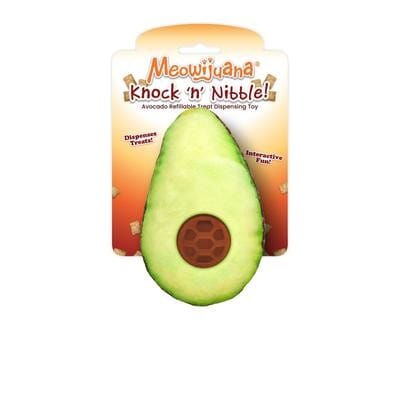 Meowijuanna Knock N' Nibble Avocado Treat-Dispensing Cat Toy