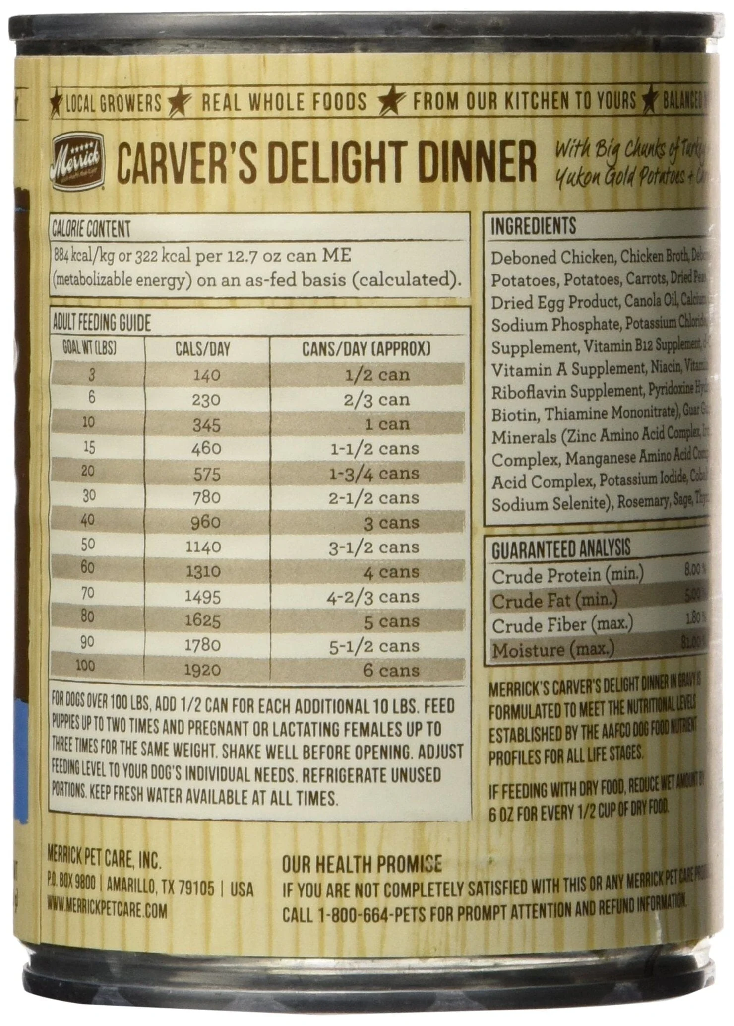 Merrick Classic Grain-Free Chunky Carver's Delight Chicken in Gravy Canned Dog Food - 12.7 Oz - Case of 12 - Image 2