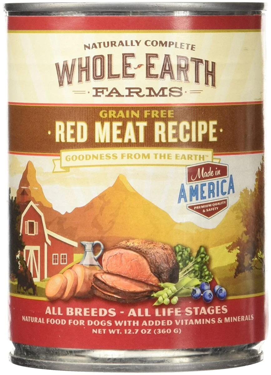 Merrick Grain-Free Whole Earth Farms Red Meat Beef Recipe Canned Dog Food - 12.75 Oz - Case of 12