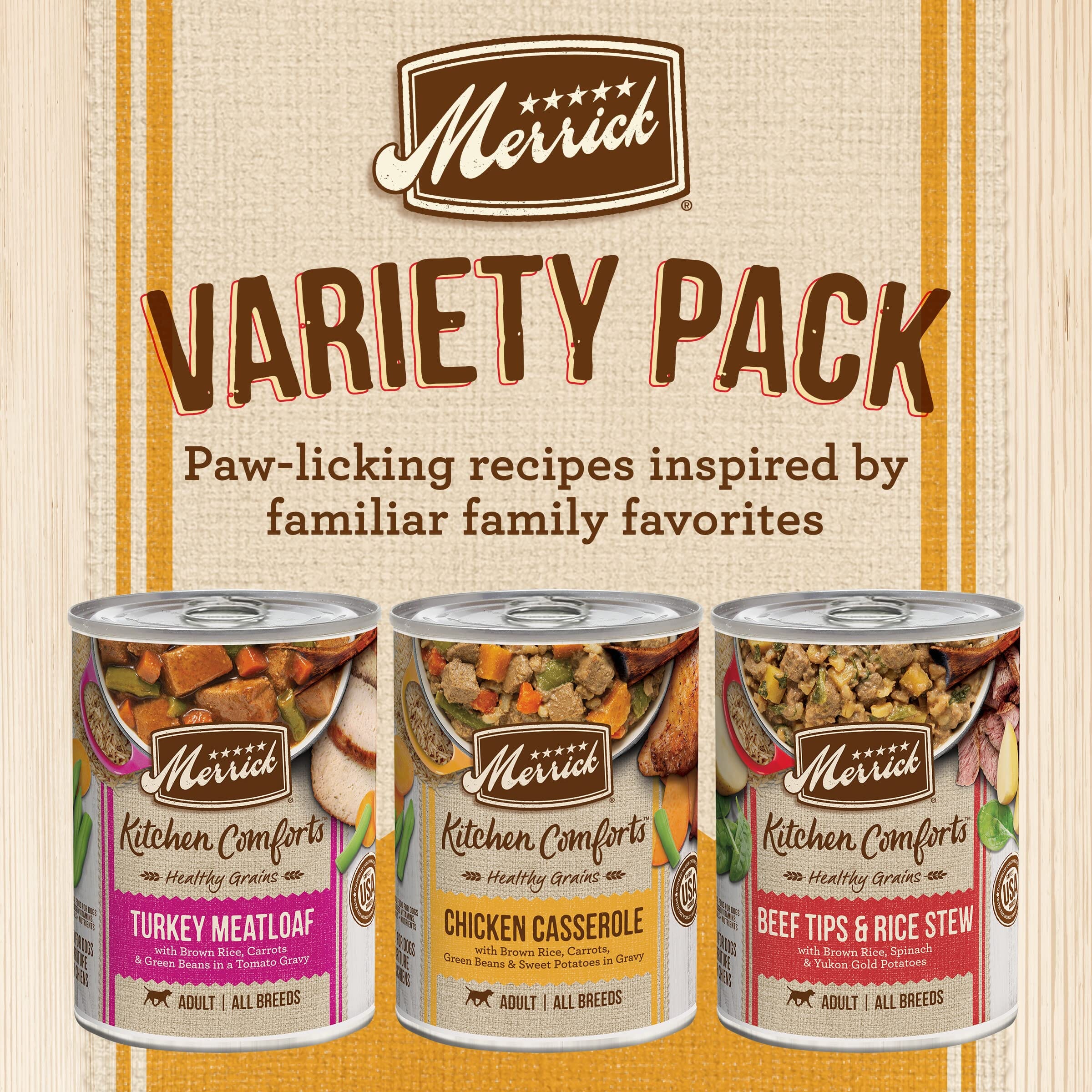 Merrick Healthy Grains Kitchen Comforts Canned Dog Food - Variety Pack - 12.7 Oz - 12 Count - Image 4