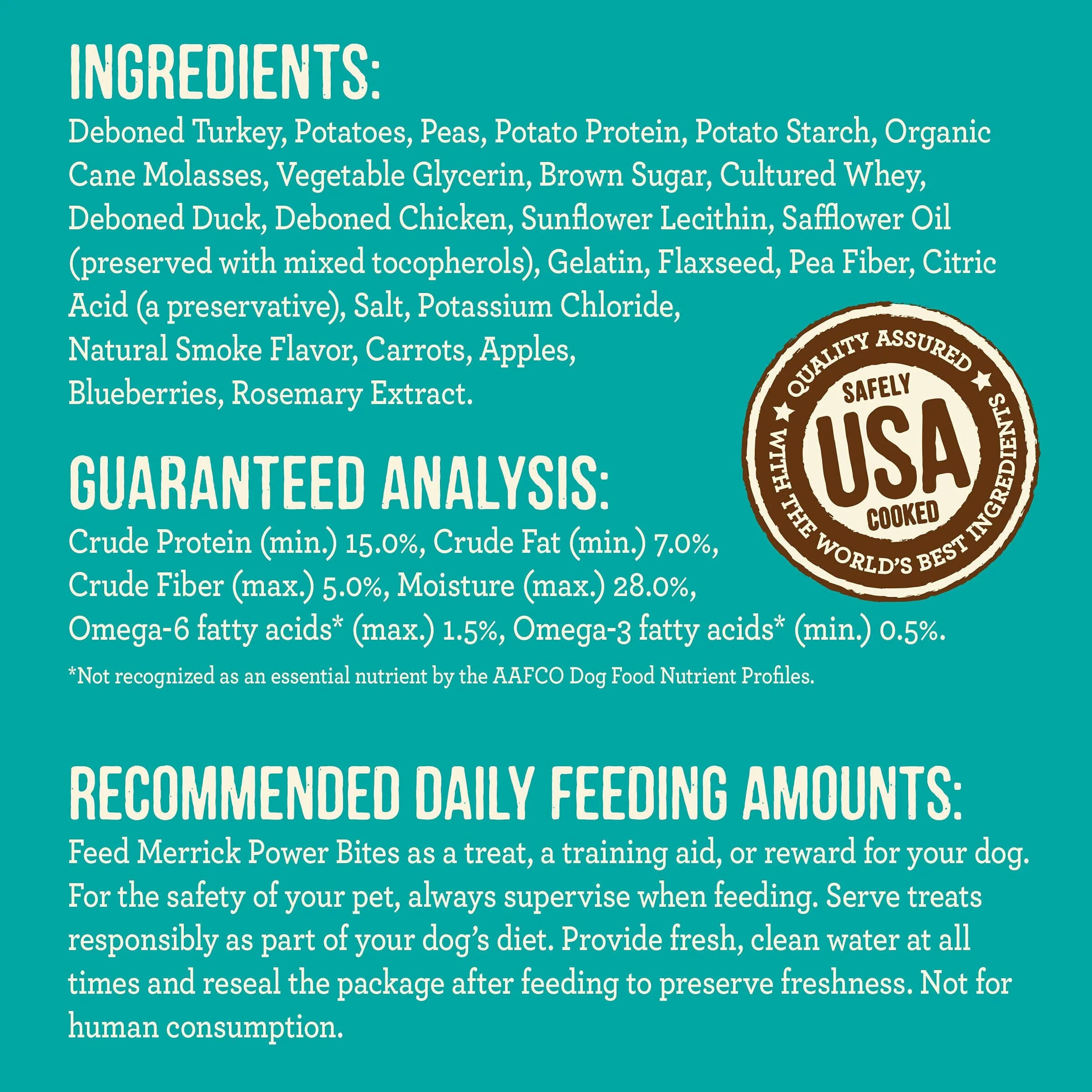 Merrick Power Bites Turducken Soft and Chewy Dog Treats - 6 Oz - Image 4